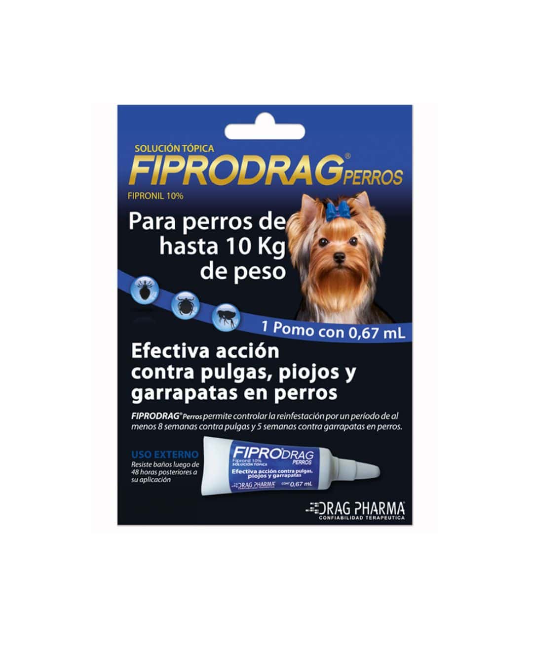 fipro 10k Fiprodrag Perro Menos De 10 Kg - Imagen 1