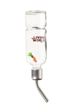 Bebedero Botella Vidrio 177 Ml. Living World - Imagen 2