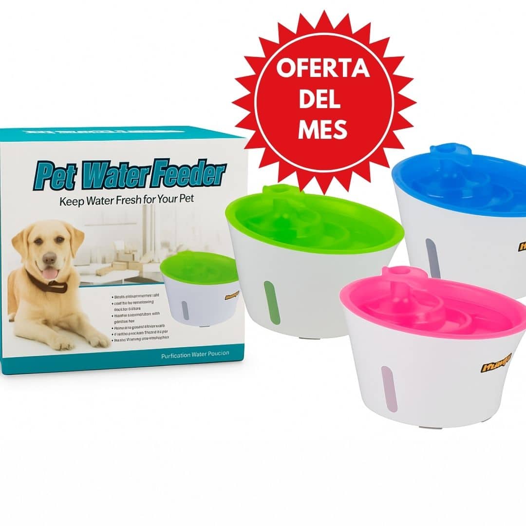 OFERTA DEL MES Fuente De Agua Mango Para Perros Y Gatos Espiral #Mf-897 MBN - Imagen 1