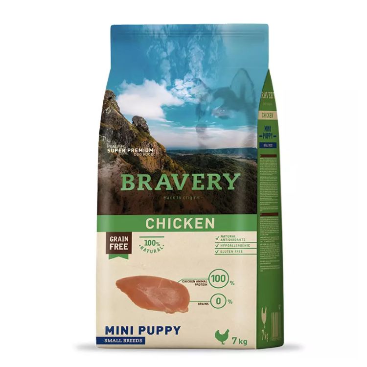 bravery puppy pollo Bravery Cachorro Mini Pollo 7kg - Imagen 1