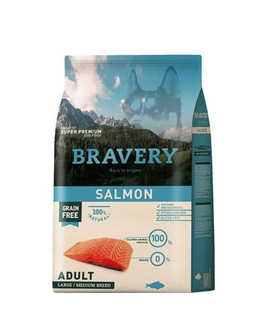 bravery salmon Bravery Perro Adulto Salmon 12Kg - Imagen 1