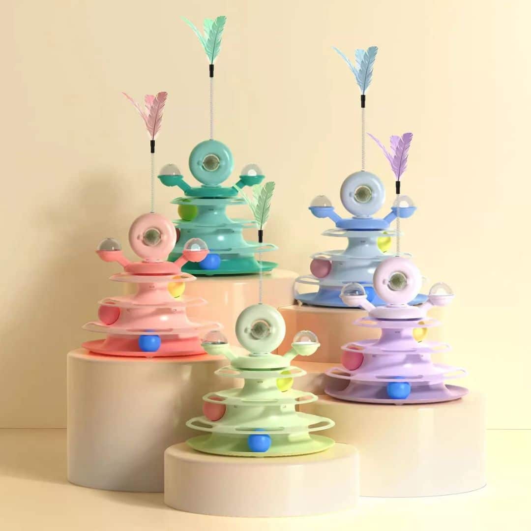 espiral con pelotas 35430 c Torre Espiral Con Pelotas y Plumas #FYN35430 - Imagen 1