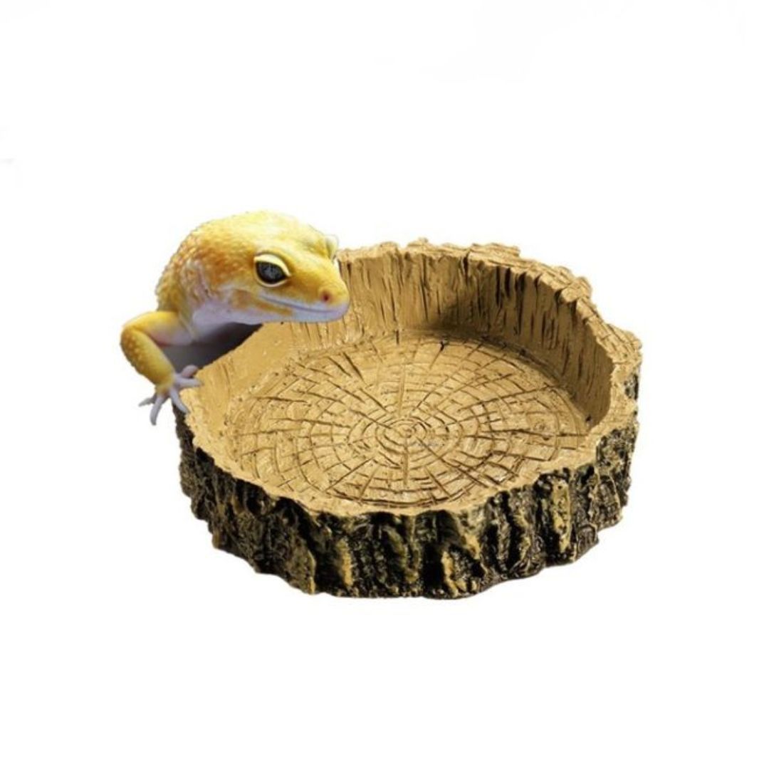 bebedero tronco Plato para Reptiles con Diseño Tronco #LVL657 - Imagen 1