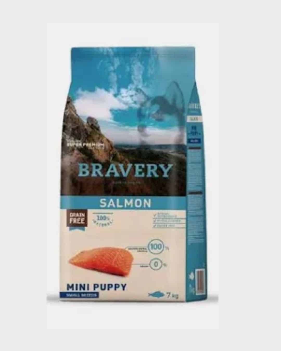 4PE070007 BRAVERY SALMON MINI PUPPY 7KG - Imagen 1
