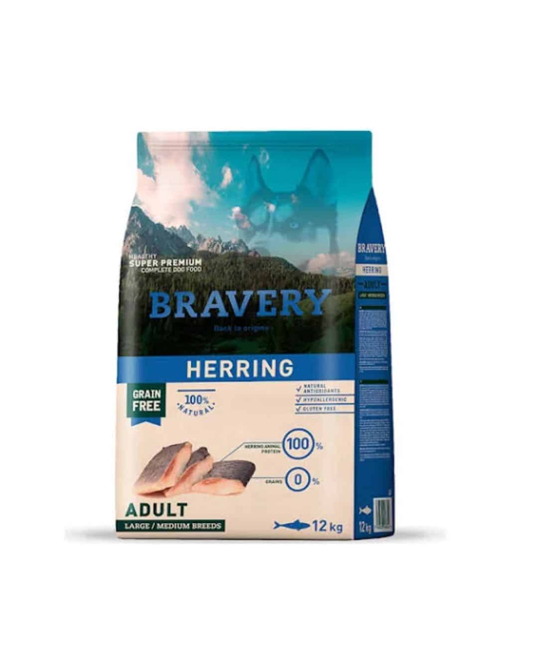 BRAVERY PERRO ADULTO LARGE HERRING 12KG BRAVERY PERRO ADULTO LARGE HERRING 12KG - Imagen 1
