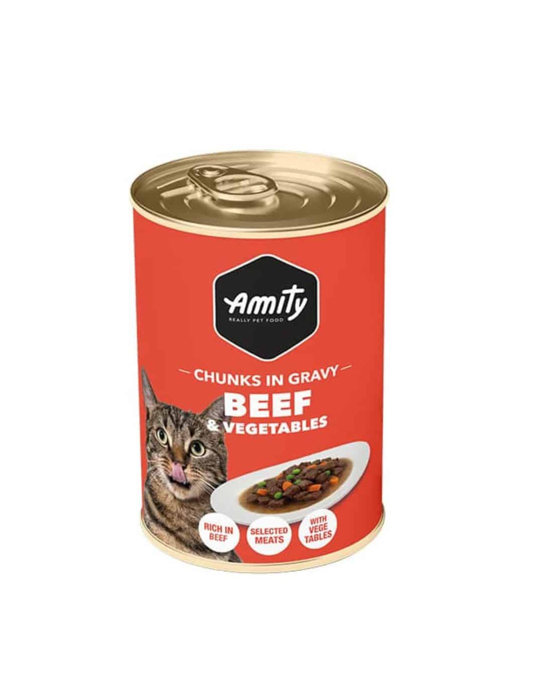 lata amity gato carne Lata Amity Gato Carne y Vegetales 415G - Imagen 1